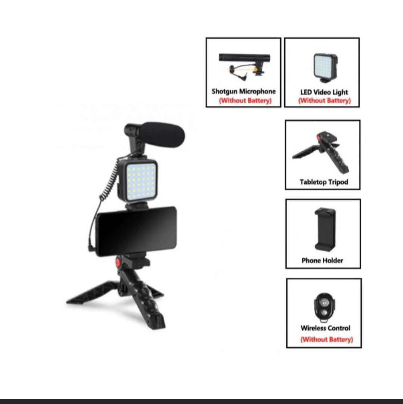 Ay-49 Vlogging Video Making Kit For Smartphone & Camera – Video Recording, Photography & Studio Setup