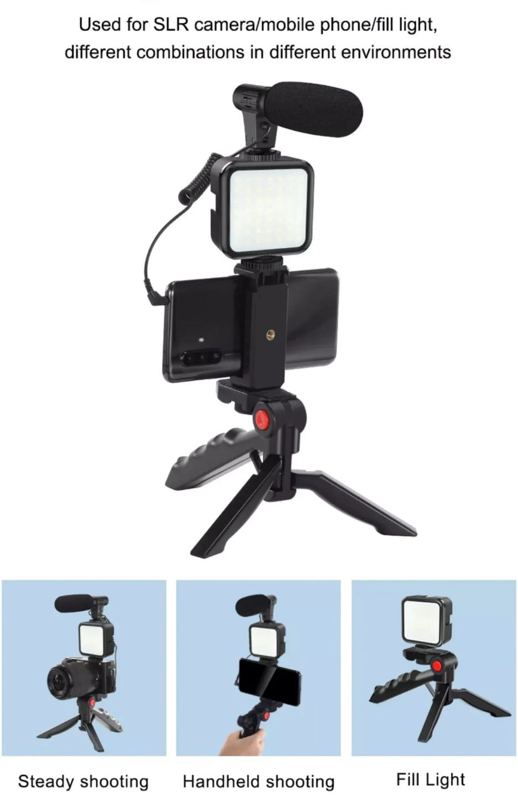 Ay-49 Vlogging Video Making Kit For Smartphone & Camera – Video Recording, Photography & Studio Setup