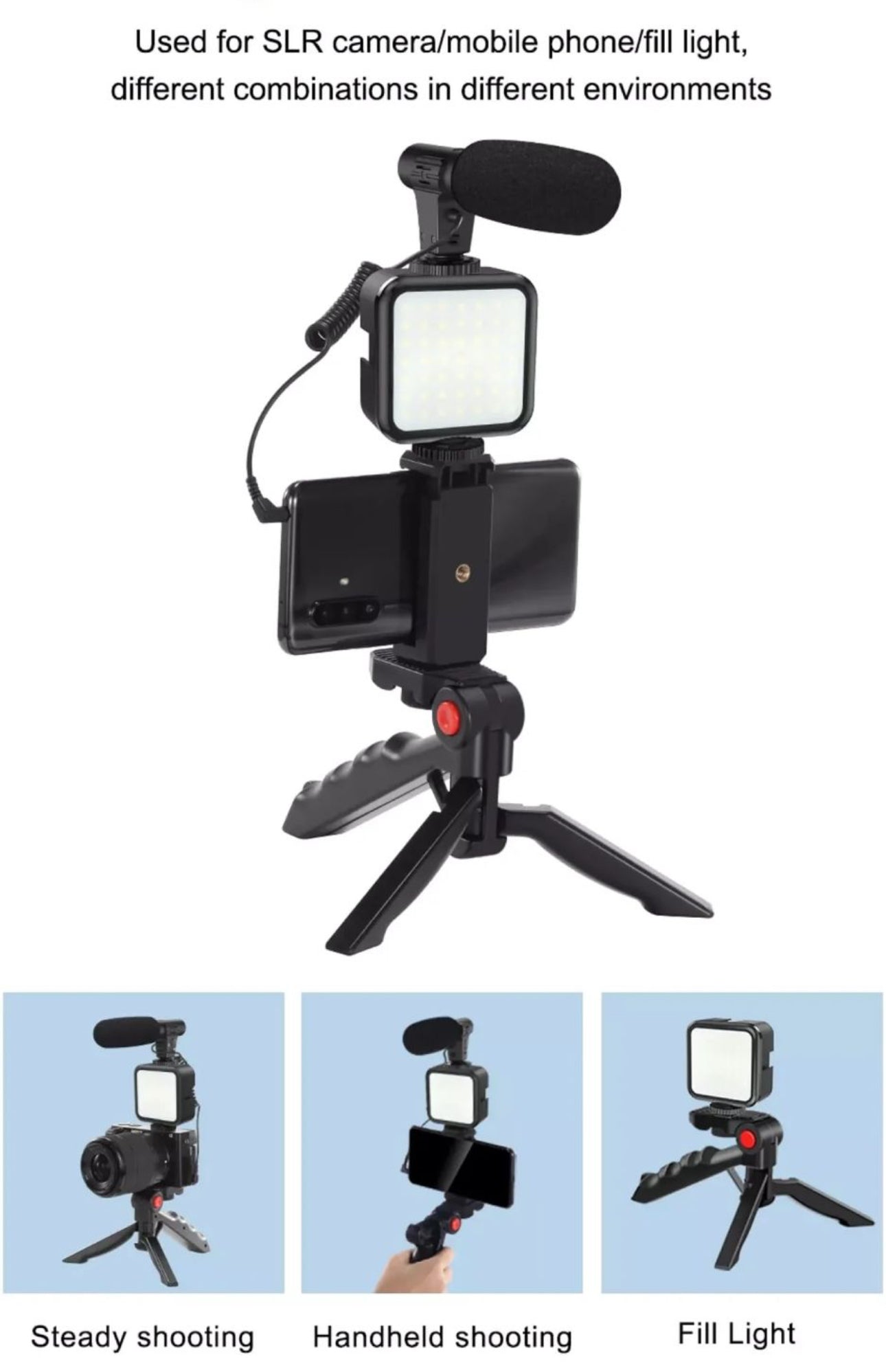 Ay-49 Vlogging Video Making Kit For Smartphone & Camera – Video Recording, Photography & Studio Setup
