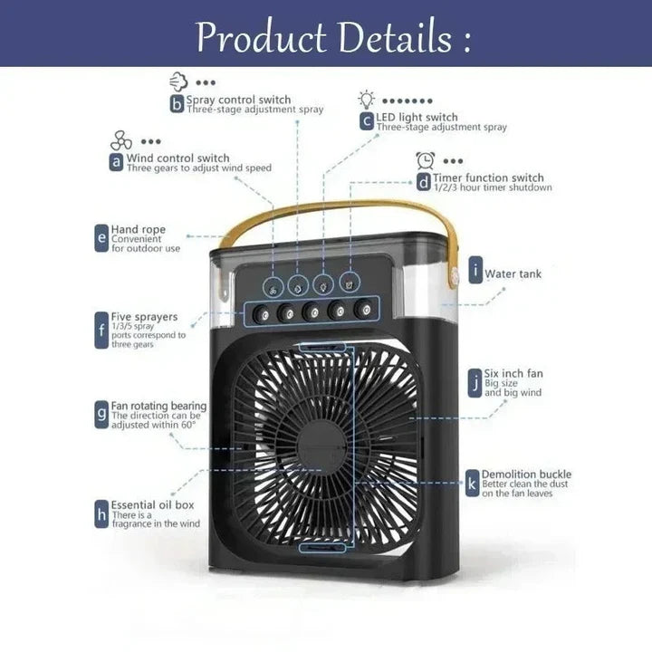 3 In 1 Air Humidifier Water Cooling Fan